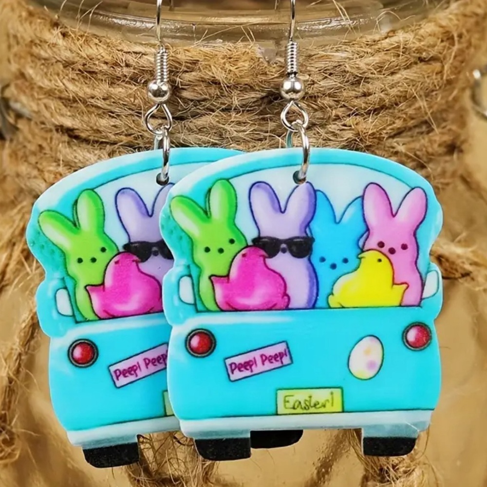 NWOT RIDIN WITH MY PEEPS EARRINGS